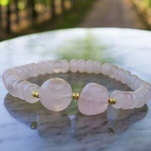 Delicate Rose Quartz Beaded Bracelet